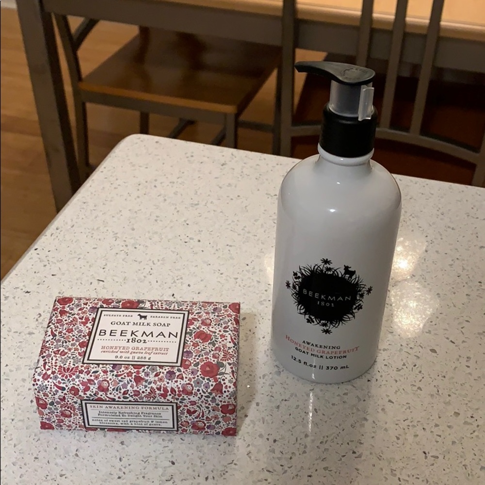 Beekman lotion and soap bundle